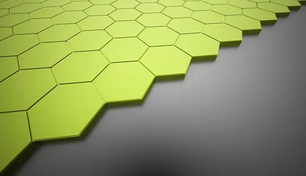 Green hexagonal business — Stock Photo, Image