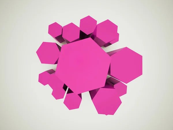 Fondo rosa hexagonal — Foto de Stock