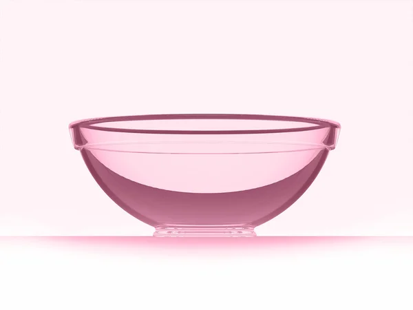 고립 된 빨간 유리 그릇 — 스톡 사진