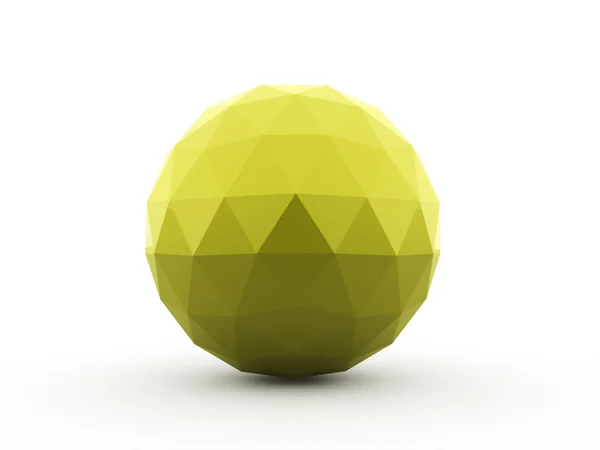 Esfera amarela abstrata isolada — Fotografia de Stock