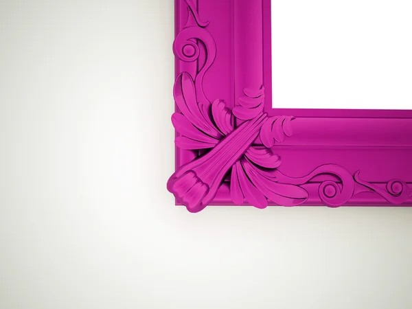 Cornice specchio rosa vintage — Foto Stock
