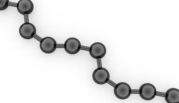 Zwarte molecuul structuur weergegeven op wit — Stockfoto