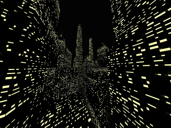 Night city utrymme — Stockfoto