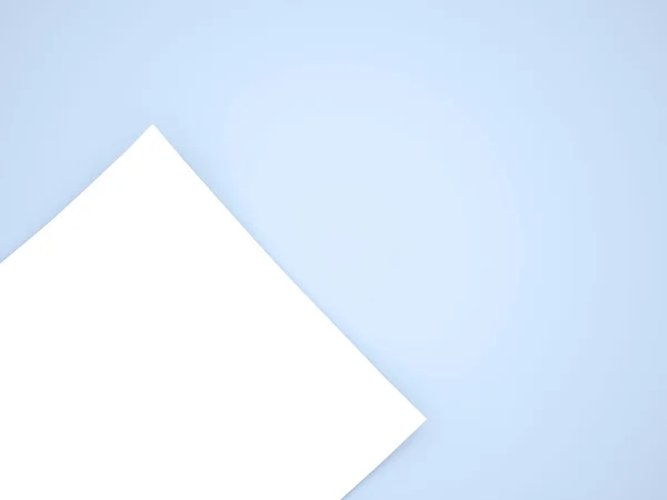 Um conceito de papel em branco em azul — Fotografia de Stock