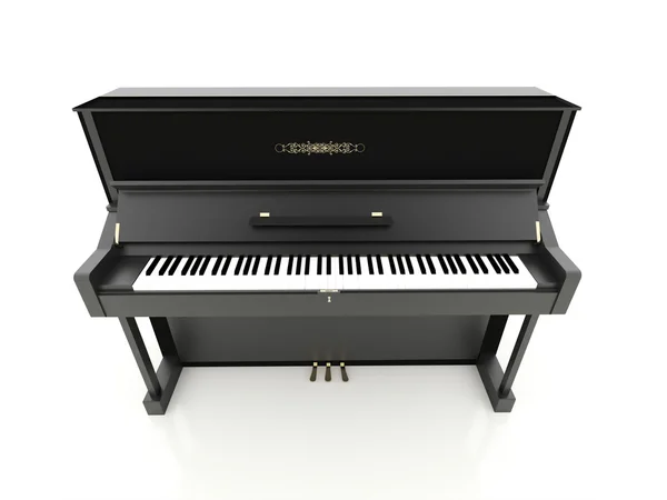 Black rendered piano — Stock Photo, Image