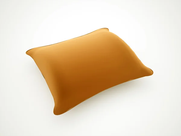 黄色枕头呈现和隔离 — 图库照片