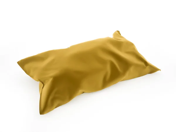 Pillow on yellow — Stock Photo, Image