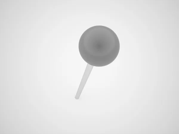 Black and white push pin — Stock Photo, Image