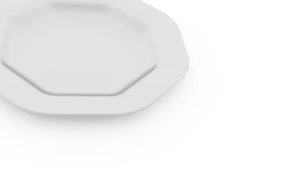 Simple plate concept on white — Stock Photo, Image