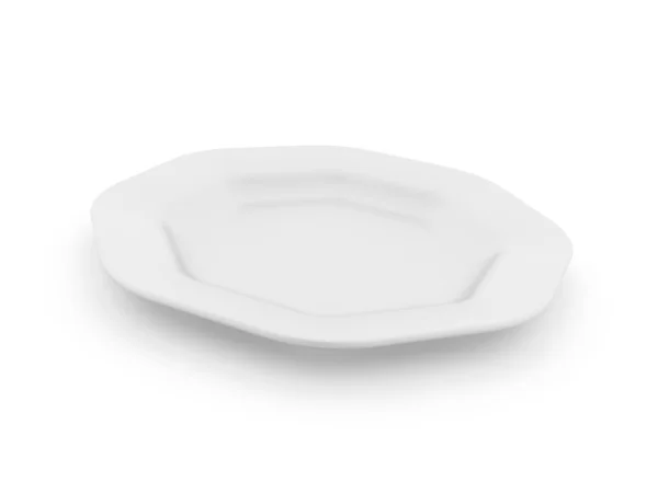 White plate isolated on white — Stock Photo, Image