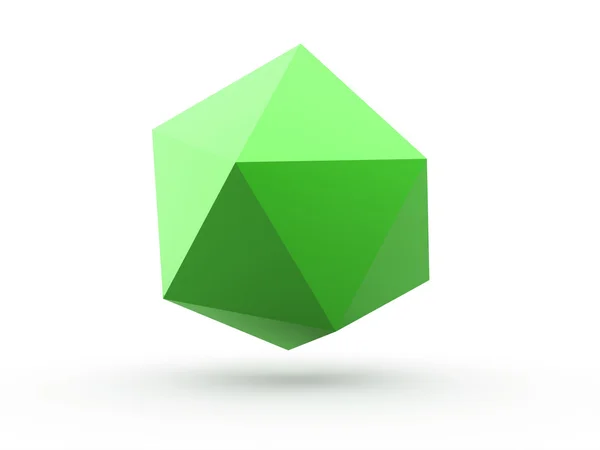 Green polygonal sphere concept isolated — Stock Photo, Image