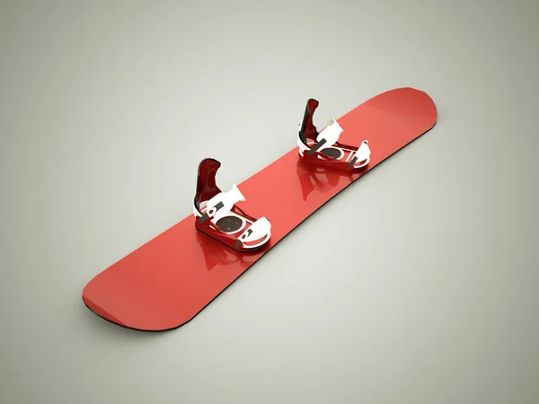 Snowboard vermelho — Fotografia de Stock