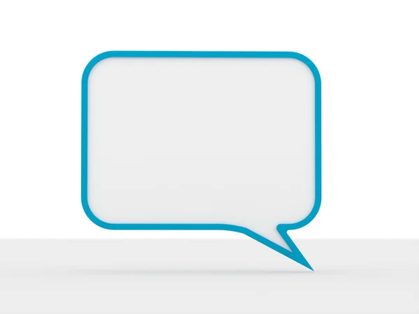 One blue speech bubble isolated — Stock Photo, Image