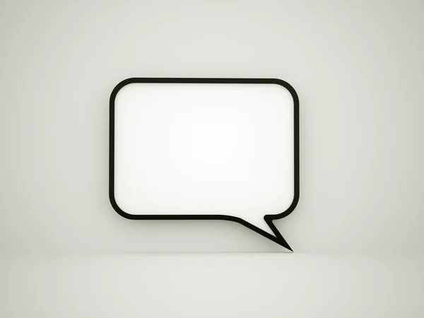 Black speech bubble — Stock Photo, Image