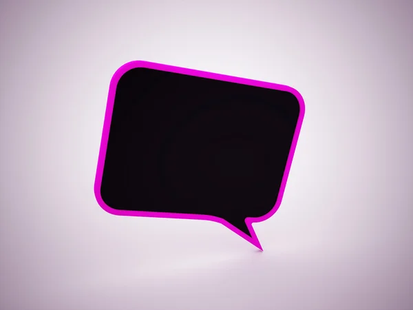 Speech bubble with black table — Stock Photo, Image