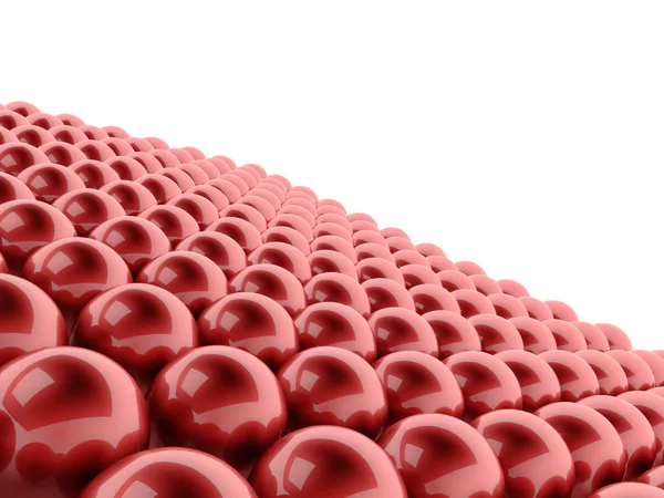 Muchas esferas rojas prestadas — Foto de Stock