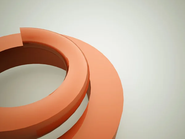 Conceito de mola espiral laranja renderizado — Fotografia de Stock
