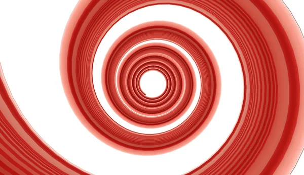 Red spiral on white — Stock Photo, Image