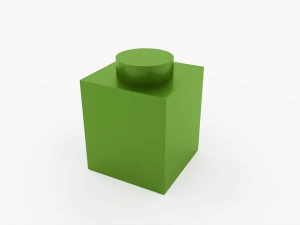 Zabawka zielony blok — Zdjęcie stockowe