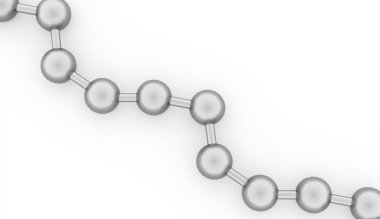 Gümüş moleküler kavramı üzerinde beyaz izole