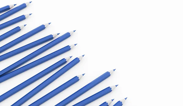 Viele blaue Bleistifte — Stockfoto