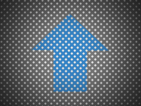 Freccia blu su sfondo mesh — Foto Stock