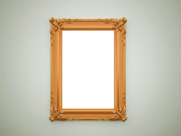 Orange vintage mirror — Stock Photo, Image