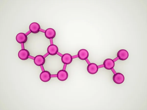 Концепция молекул розового цвета — стоковое фото