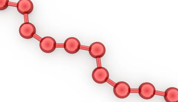 红色分子概念 — 图库照片