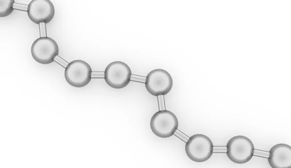 Zilveren moleculaire concept geïsoleerd op wit — Stockfoto