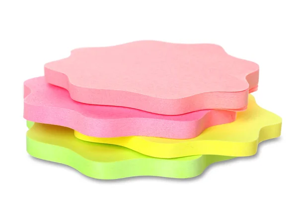 Beyaz Bir Arka Plan Üzerinde Izole Renkli Kağıt Etiketleri — Stok fotoğraf