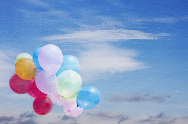 Ballonger i himlen — Stockfoto