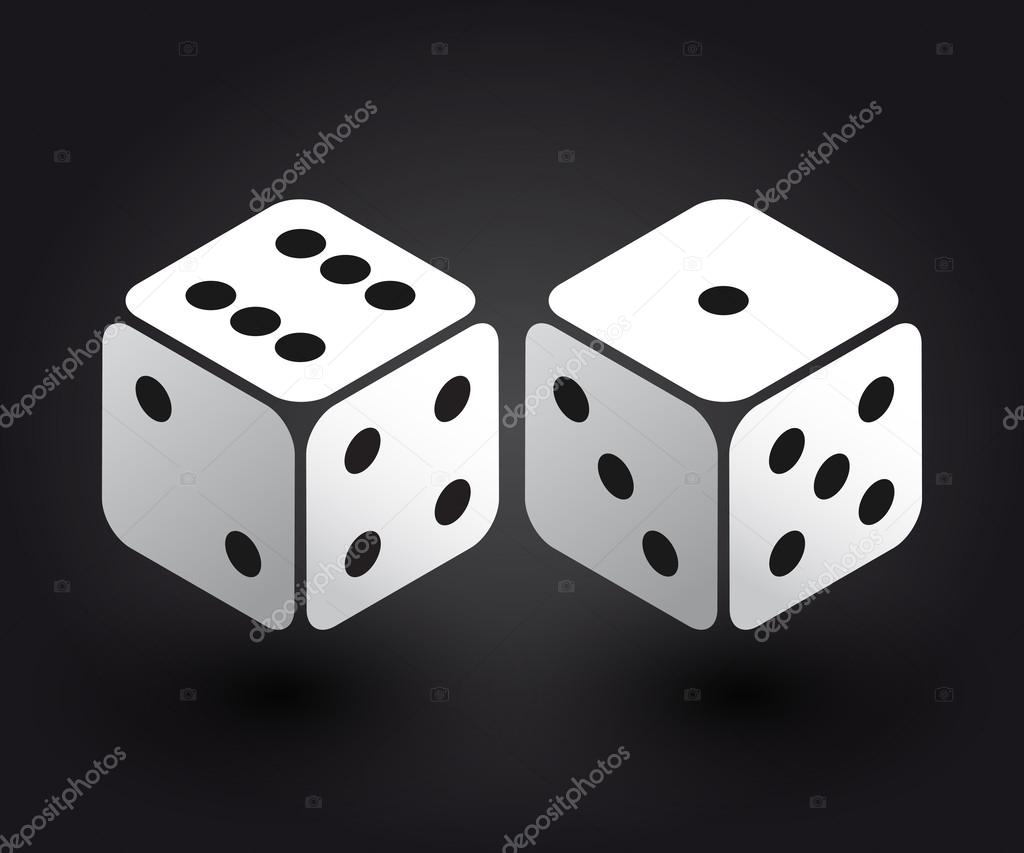 Two dices in the isometric third dimension