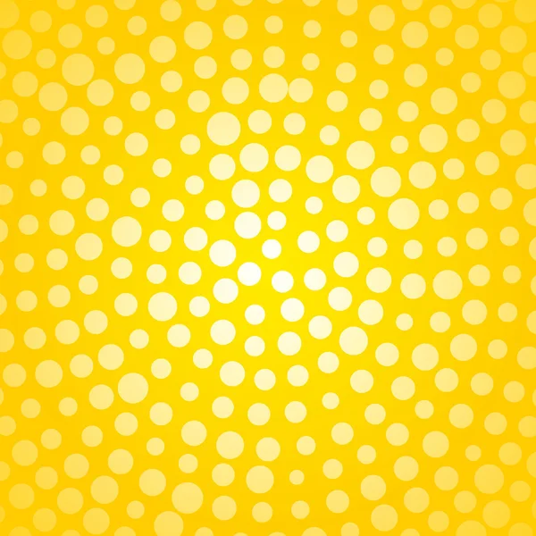 小さな水玉と黄色の背景 — ストックベクタ