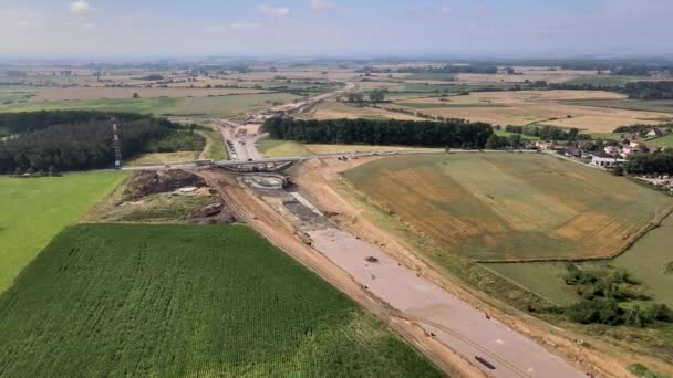 Autostrady Krótko Przed Zakończeniem Budowy Nowej Drogi Europie Środkowej — Wideo stockowe