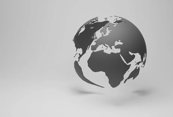 Планета Земля Карта Темного Світу Перетворена Глобус Єкт Тінями Світлому — стокове фото