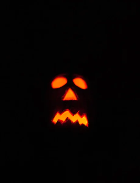 Jack Lucerna Tmě Symbol Halloweenu — Stock fotografie