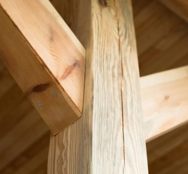 Wooden Post Struts Wooden Construction Wooden Framework — Foto Stock