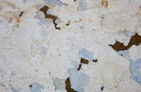 Old Whitewashed Wall Rich Various Texture Cracked Plaster — Stock Photo, Image