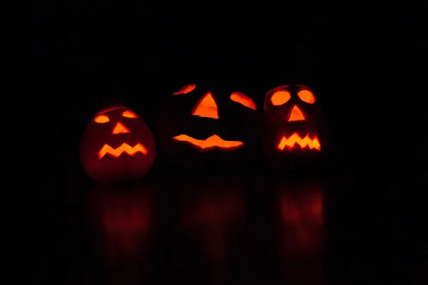 Джек Фонарики Темноте Символ Хэллоуина — стоковое фото