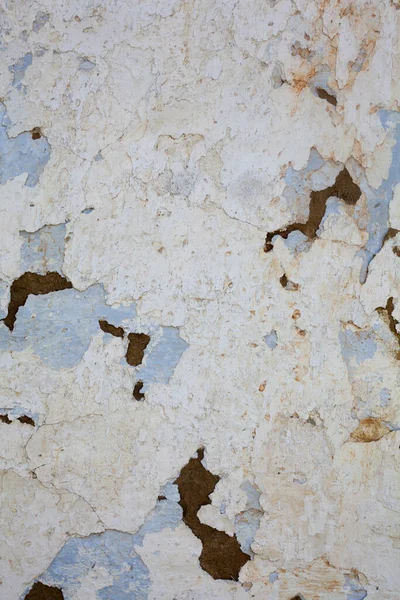 Old Whitewashed Wall Rich Various Texture Cracked Plaster — 图库照片