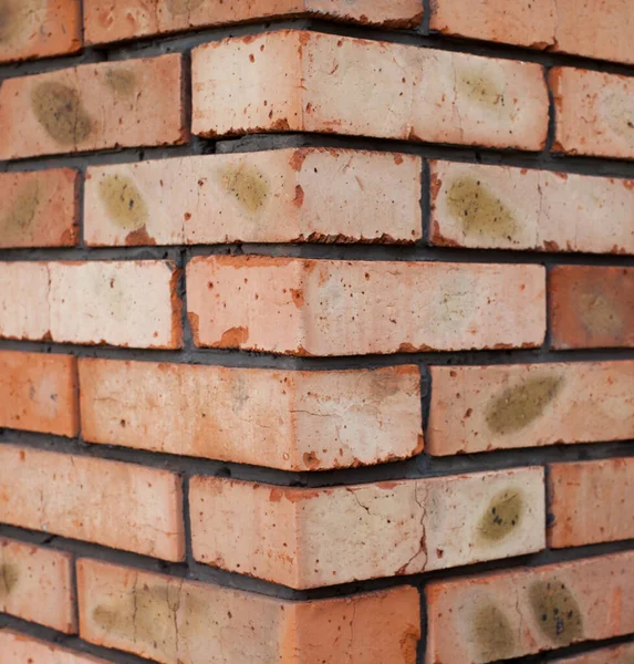 Corner Brick Building Brick Wall Brick Background Architecture Design — 图库照片