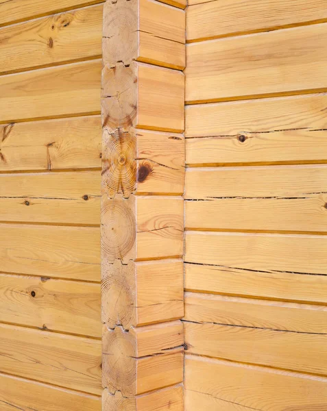 Wooden Wall Log House Wooden Background — стоковое фото