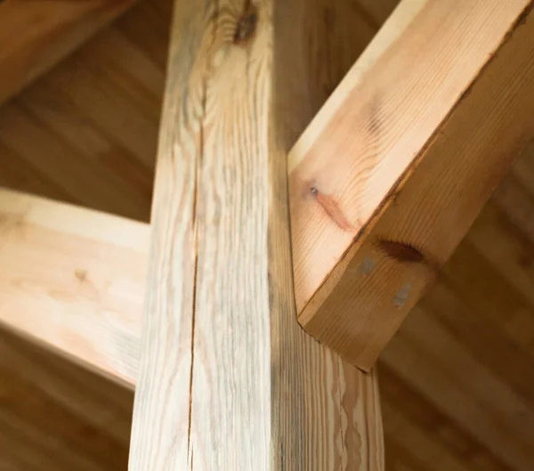 Wooden Post Struts Wooden Construction Wooden Framework — Foto Stock