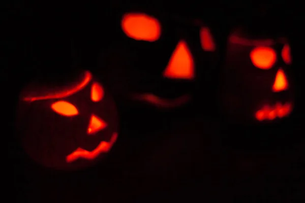 Töklámpások Sötétben Halloween Szimbóluma — Stock Fotó