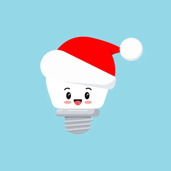 Kerst tandheelkundige implantaat tand in Santa Claus hoed — Stockvector