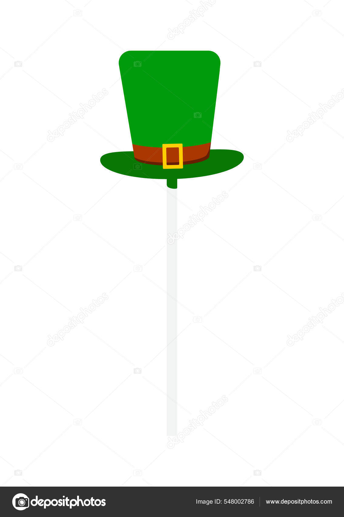 Торт Святого Патрика С Лепреконовой Шляпой На Белом Фоне.