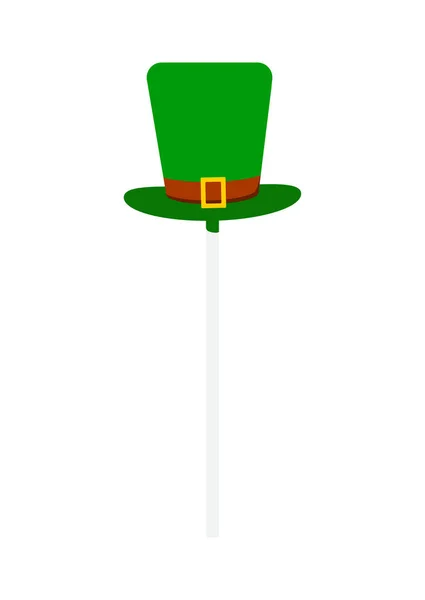 Gâteau pop St Patrick avec chapeau de lutin isolé sur fond blanc. — Image vectorielle