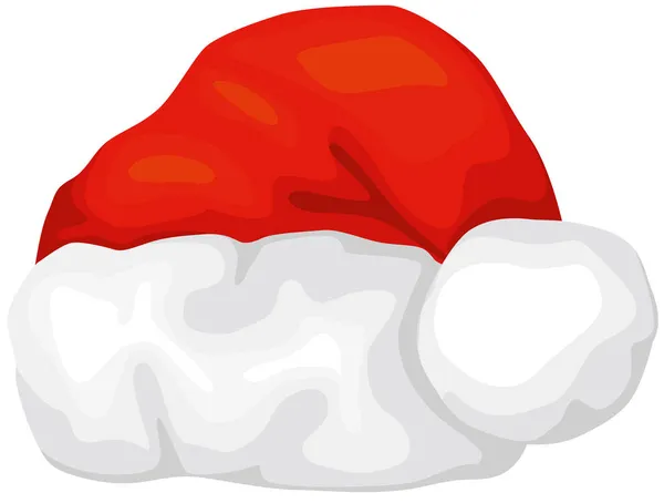 Chapeau traditionnel du Père Noël. Icônes de différents types de chapeaux pour Noël. — Image vectorielle