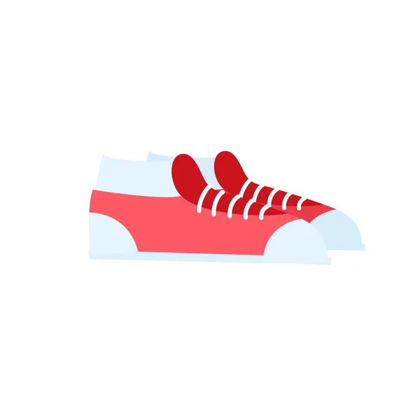 Zapatillas de deporte de moda de dibujos animados planos, concepto de ilustración de vector de compras de moda — Vector de stock